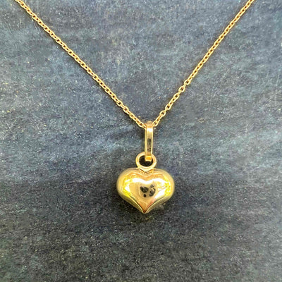 14K Solid Gold Necklace for Women, Gold Charm Necklaces, Gold Jewelry, Christmas Gift for Mom, New Year Gift, Heart Necklace, Birthday Gift