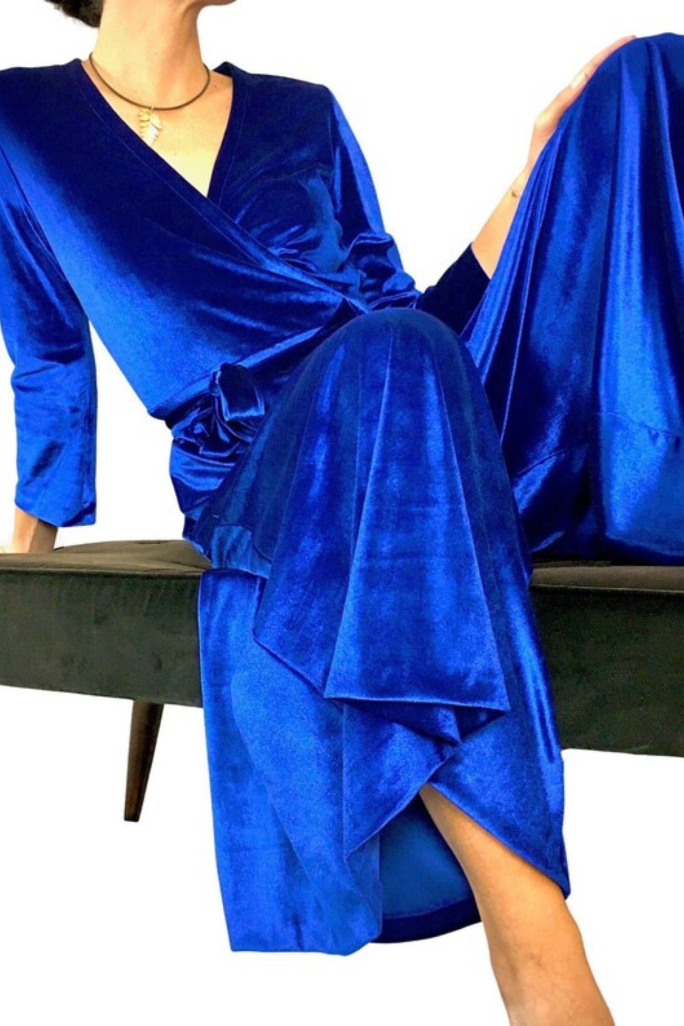 Holiday Pajamas, Renaissance Dress, Velvet Jumpsuit, Formal Jumpsuit, Velvet Robe, Sexy sleepwear, Blue Velvet Dress