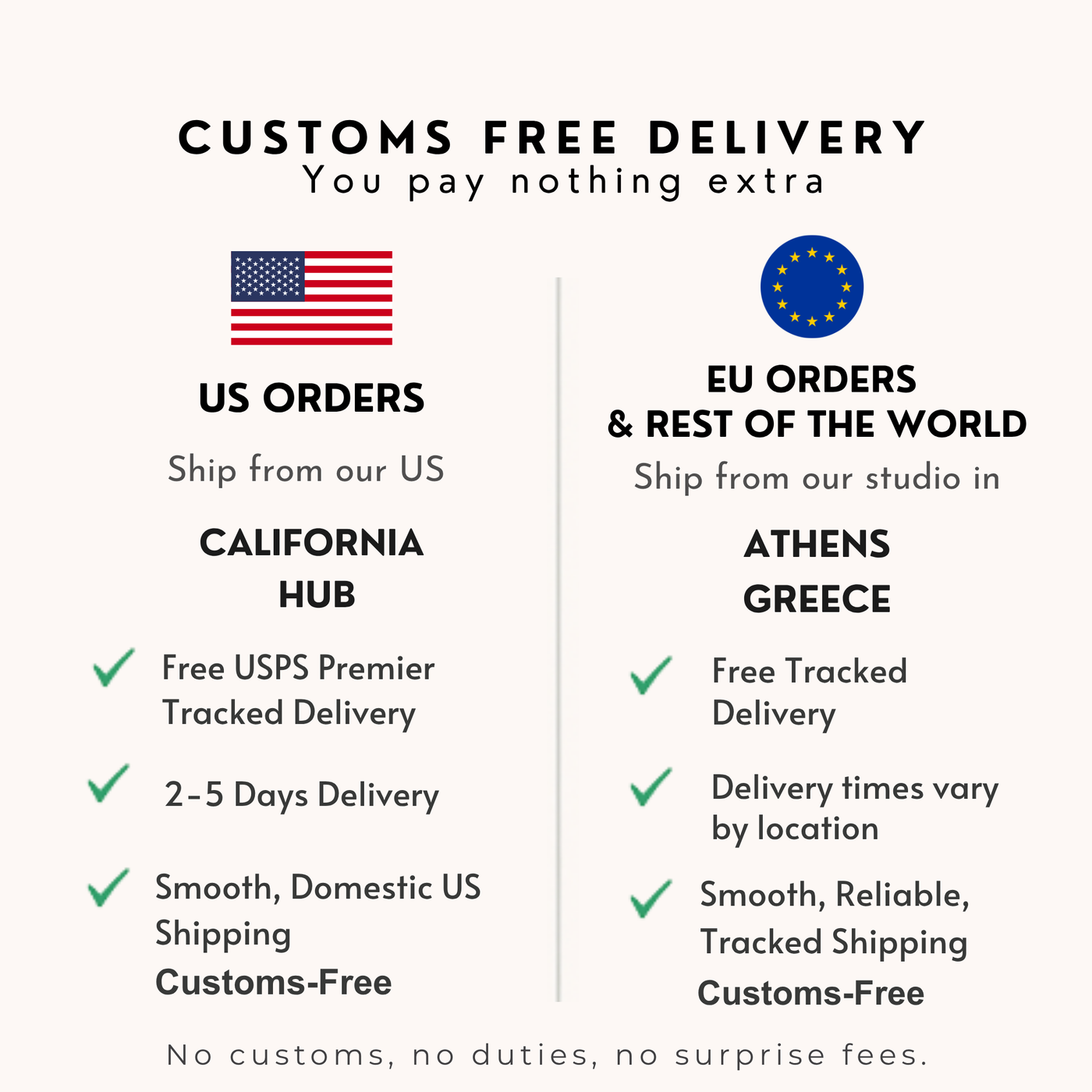 CUSTOMS FREE DELIVERY