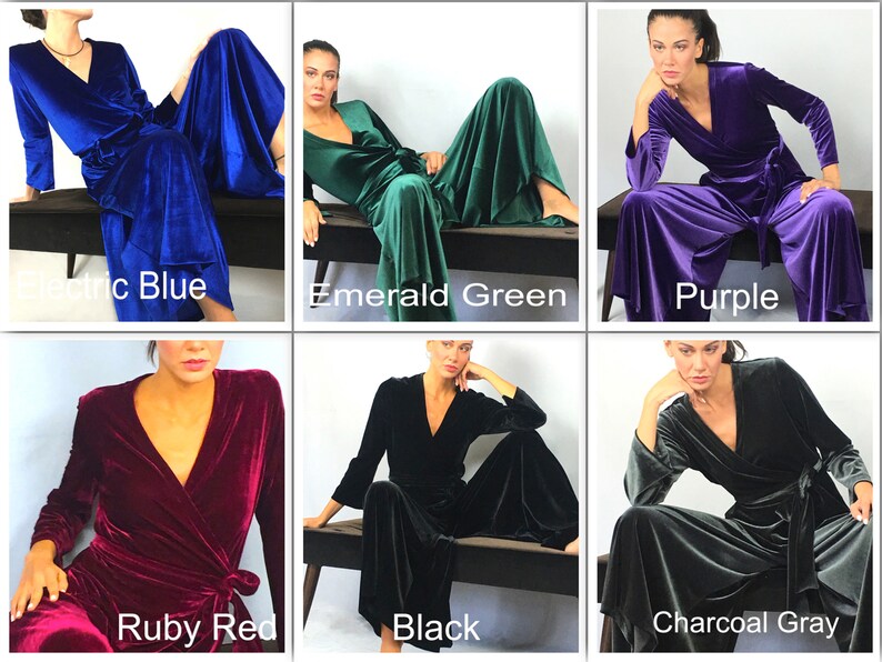 Holiday Pajamas, Renaissance Dress, Velvet Jumpsuit, Formal Jumpsuit, Velvet Robe, Sexy sleepwear, Blue Velvet Dress