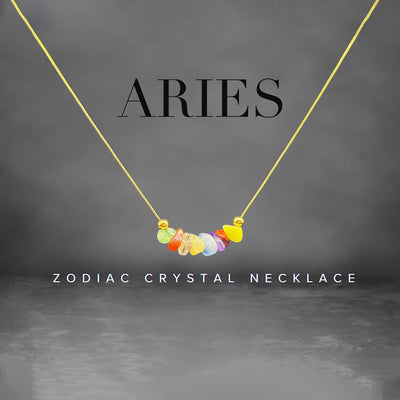 Aries Necklace Raw Crystals Zodiac Sign Astrology Choker Crystal Jewelry, Aries Gift, Astrology Gifts, Zodiac Gift, Aries Jewelry,Aries Sign