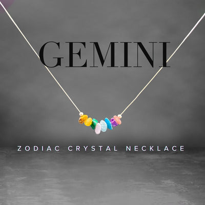 Gemini Necklace Crystal Zodiac Necklace Personalized Minimalist Jewelry, Gemini Gift, Astrology Gifts, Zodiac Gift, Gemini Jewelry, Gemini