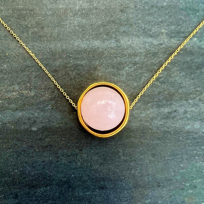 Rose Quartz Necklace ,Valentines Day gift, Love necklace, Gift for Her, Self Love Gift, Rose Quartz Pendant, Rose Crystal Necklace