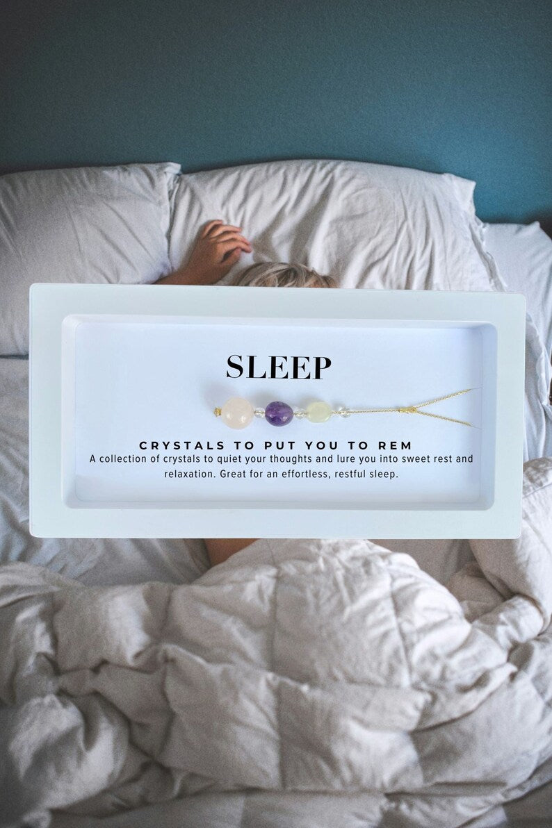 Sleep Necklace, Gift for insomnia, Bedtime Necklace, Sleep Well, Sleep Gift, Sleep Necklace, Crystals for Sleep, Insomnia, Sleep
