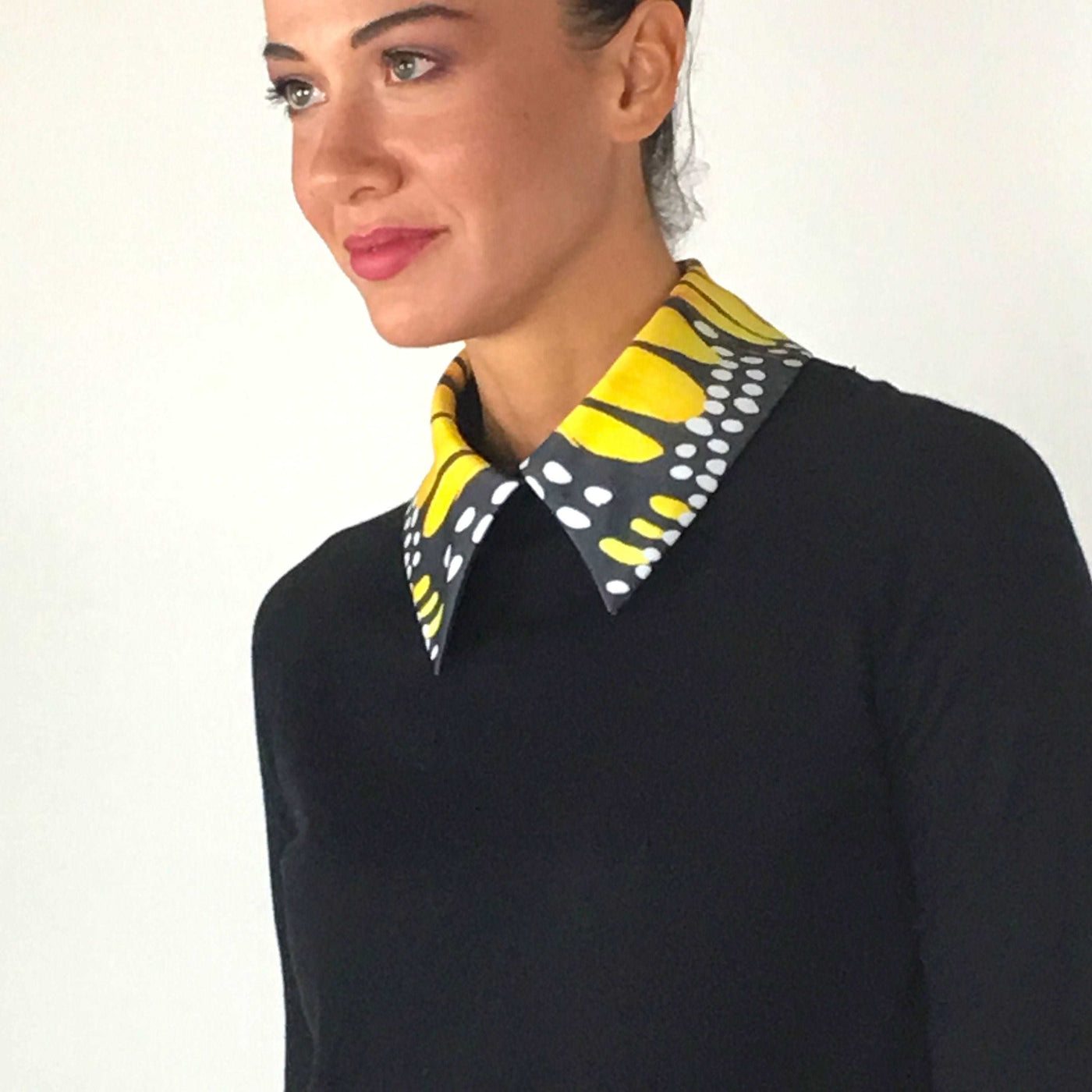 Yellow butterfly collar necklace -Detachable collar- day collar-Butterfly necklace - Statement collar- Butterfly wings-Collar necklace