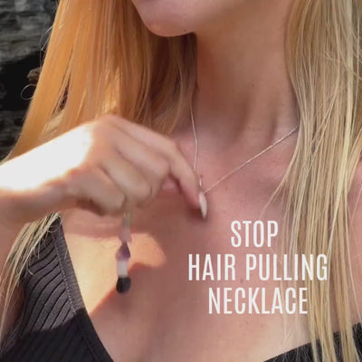trichotillomania support necklace, stop hair pulling, soothing trichotllomania 